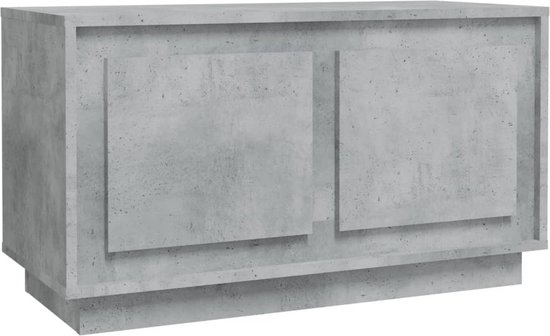 vidaXL - Tv-meubel - 80x35x45 - cm - bewerkt - hout - betongrijs