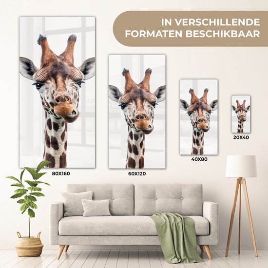Peinture sur Verre - Chambre d'enfant - Girafe - Chambre de bébé cm - Peintures sur Verre Peintures - Photo sur Glas