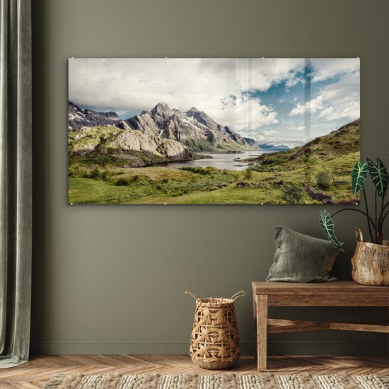 Berg area Glas 120x80 cm - Tirage photo sur Glas (décoration murale en plexiglas)