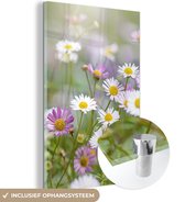 Peinture sur verre - Gros plan de marguerites - 20x30 cm - Peintures sur Verre Peintures - Photo sur Glas