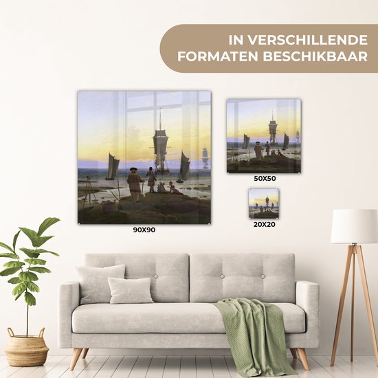 MuchoWow® Peinture sur verre - Les Stades de la vie humaine - Caspar David Friedrich - 50x50 cm - Peintures sur verre acrylique - Photo sur Glas