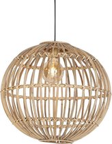 QAZQA cane hl - Landelijkee Hanglamp - 1 lichts - Ø 600 mm - Beige - Woonkamer | Slaapkamer | Keuken