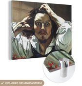 MuchoWow® Glasschilderij 80x60 cm - Schilderij acrylglas - De wanhopige - schilderij van Gustave Courbet - Foto op glas - Schilderijen