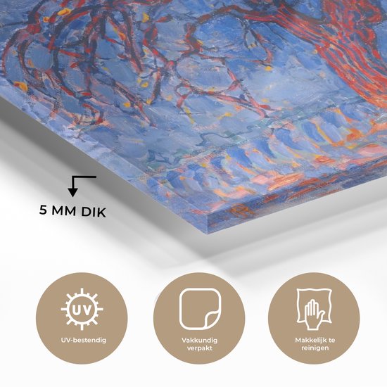 Peinture sur Verre - Arbre Rouge - Piet Mondrian - 160x120 cm - Peintures sur Verre Peintures - Photo sur Glas