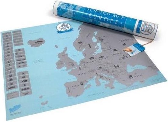 vertraging vandaag Verlaten Luckies Kras Wereldkaart - Scatch Map - Europa | bol.com