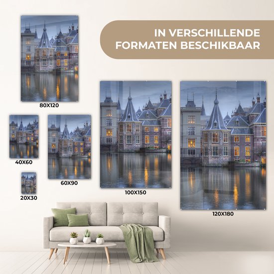 ® Glasschilderij 20x30 cm - Schilderij acrylglas - Den Haag - Torentje - Nederland - Foto op glas - Muurdecoratie woonkamer - Wanddecoratie slaapkamer - Schilderijen