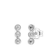 Lucardi - Zilveren oorbellen met zirkonia
