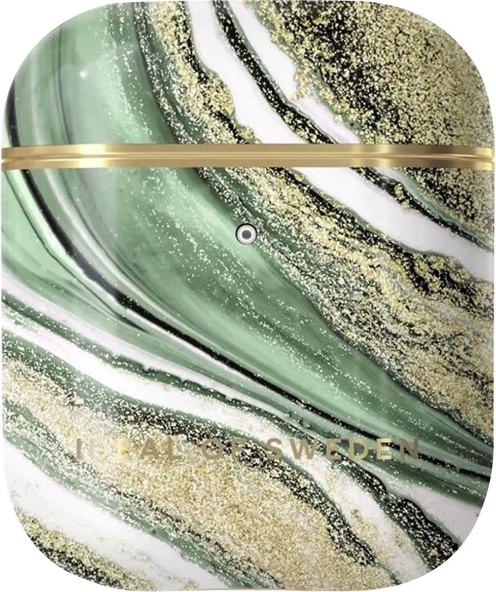AirPods 1 en 2 Case Design Chic Elegant Cosmic Green Swirl Ideal of Sweden
