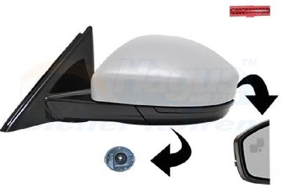 Espejo Retrovisor Derecho Con Aviso De Punto Ciego Para Range Rover Evoque 2011-2014 - Cristal, Clip