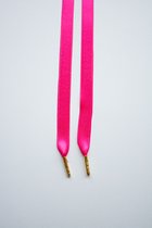 Schoenveters plat - satijn fuchsia roze - 120cm veters voor wandelschoenen, werkschoenen en meer