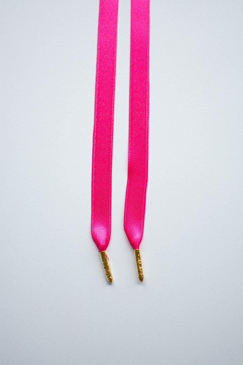 Schoenveters plat - satijn fuchsia roze - 120cm veters voor wandelschoenen, werkschoenen en meer