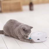 Interactief Intelligente Kattenspeelgoed - Automatische Roterende Muis Teaser, Slim Draaiplateau Spel voor Kattenplezier & Beweging Anti Kras Huisdier Speeltje
