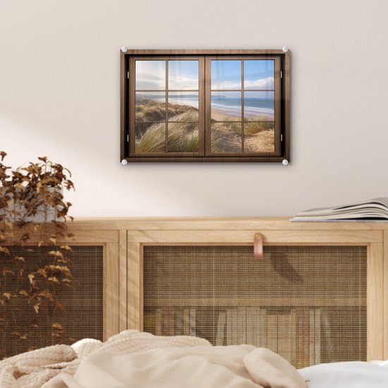 Peinture sur Verre - Transparent - Plage - Bois - 30x20 cm - Peintures sur Verre Peintures - Photo sur Glas