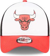 Chicago Bulls Team Color Block White A-Frame Trucker Cap