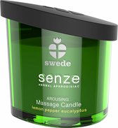 SUÉDOIS | Bougie de Massage excitante Sweede Senze - Citron, Poivre, Eucalyptus