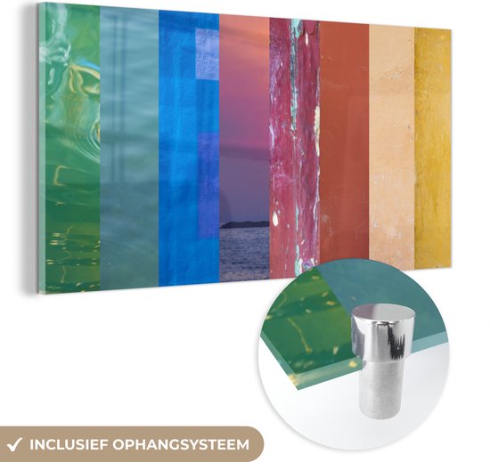 Peinture sur verre - Arc-en-ciel à partir de photos - 120x60 cm - Peintures sur Verre Peintures - Photo sur Glas