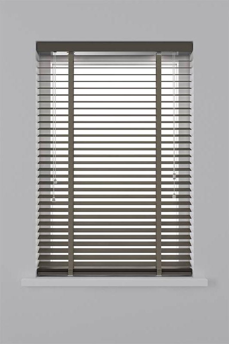 Decosol Horizontale jaloezie hout 50mm taupe 120 x 180cm