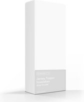 Topper Hoeslaken Romanette Jersey Wit-140/150 x 200/210/220 cm