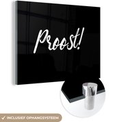 MuchoWow® Peinture sur verre 160x120 cm - Peinture sur verre - Citations - À votre santé ! - Dictons - Boissons - Photo sur verre acrylique - Peintures