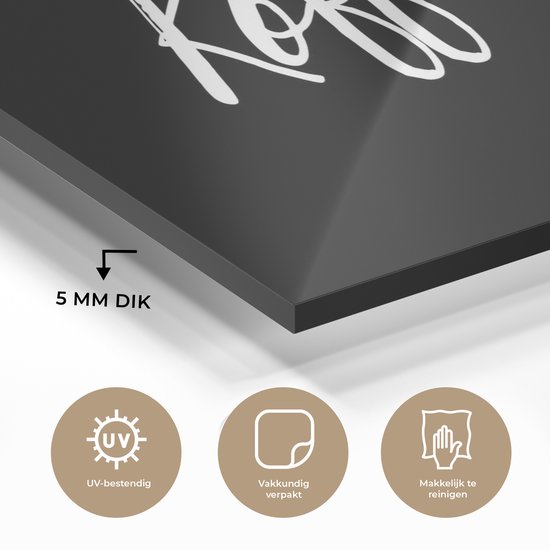 MuchoWow® Peinture sur Verre - Citations - Proverbes - Coffee Time - Café - 120x80 cm - Peintures sur Verre Acrylique - Photo sur Glas