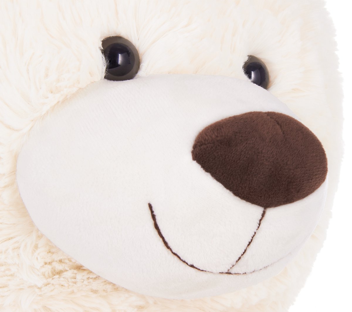 BRUBAKER - XXL Teddybeer 100 cm Groot - Wit - Pluche Dier Knuffel - Teddybear Groot - Knuffelbeer - Valentijn Cadeau — afbeelding 2