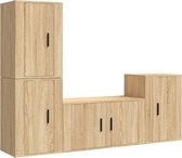 vidaXL-4-delige-Tv-meubelset-bewerkt-hout-sonoma-eikenkleurig
