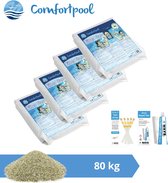 Perles de verre Comfortpool - Convient pour pompe à filtre à sable - 80 kg & Brosse à récurer WAYS