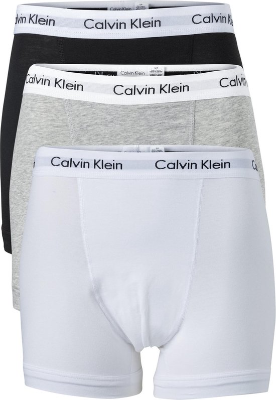 Calvin Klein Trunk Boxershorts - Heren - 3-pack - Zwart/Wit/Grijs- Maat M |  Bestel nu!