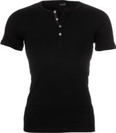 Schiesser Retro Rib T-shirt - zwart -  Maat XXL