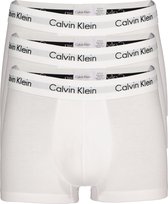 Calvin Klein low rise trunks (3-pack) - lage heren boxers kort - wit -  Maat: L