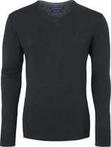 CASA MODA heren trui katoen - V-hals - donker groen -  Maat: 6XL