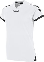 Hummel Fyn Shirt Korte Mouw Dames - Wit / Zwart | Maat: XS