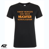Klere-Zooi - Morgen Ook Weer Nuchter [Oranje Editie] - Dames T-Shirt - XXL
