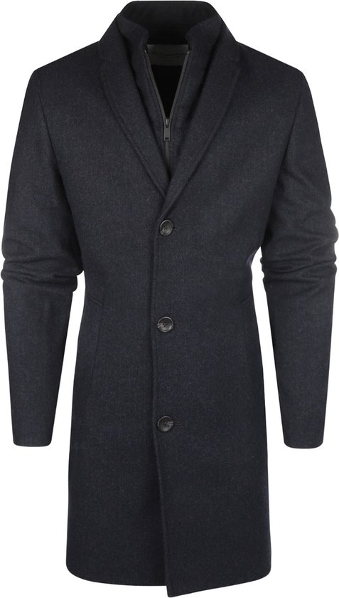 The English Hatter Hommes Manteau en laine m lang e Hans Blauw