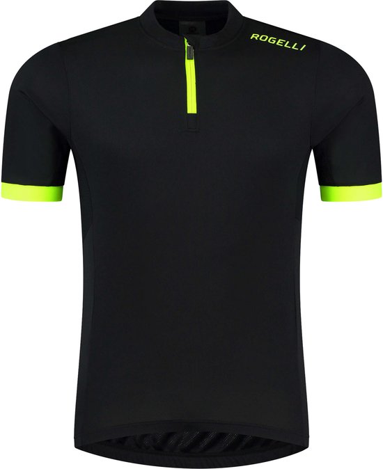 Rogelli Core Fietsshirt Heren Korte Mouwen Wielershirt Zwart Fluor Maat XL bol