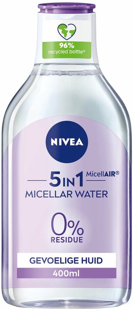 NIVEA 0% Residu Micellair Water Gevoelige Huid - 3 x 400 ml - Voordeelverpakking