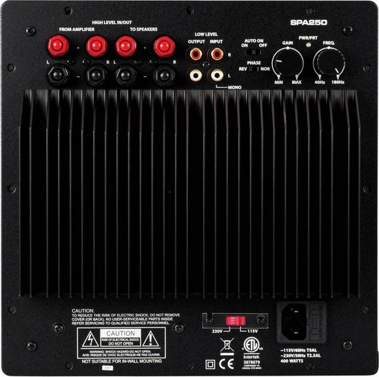 Lee Groene achtergrond Adviseur Dayton Audio SPA250 250 Watt Subwoofer Plate Amplifier | bol.com