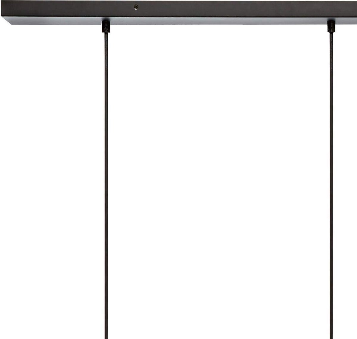 Atmosphera lamp met 4 pendels van hout - Pendellamp zwart en hout lengte 80 cm
