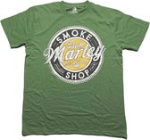 Bob Marley - Smoke Shop Heren T-shirt - L - Groen