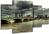 Peinture sur toile Angleterre | Gris, blanc | 160x90cm 4 Liège
