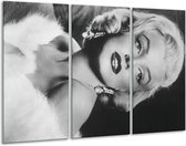 Peinture sur verre Marilyn Monroe | Noir, blanc, gris | 120x80cm 3 Liège | Tirage photo sur verre |  F006859