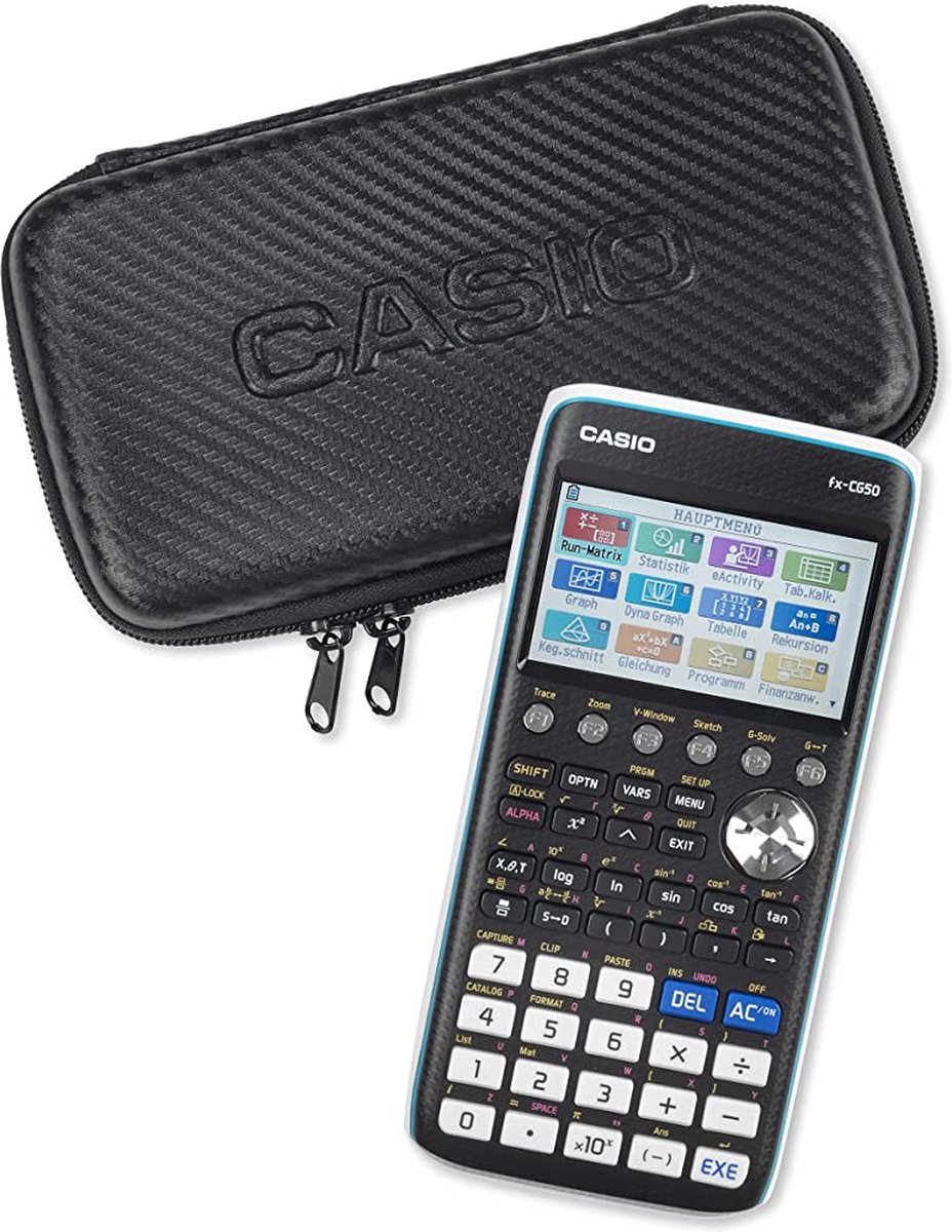 Casio Beschermhoes Voor Grafische Rekenmachines - Carbon Look - Harde Case - FX Series - Graph 90 Series - FX Series - Graph 25 Series