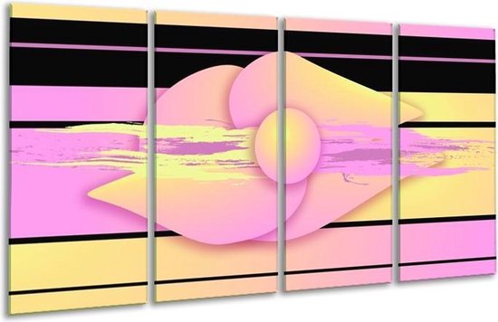 Peinture sur verre Art | Violet, jaune, noir | 160x80cm 4 Liège | Tirage photo sur verre |  F005565