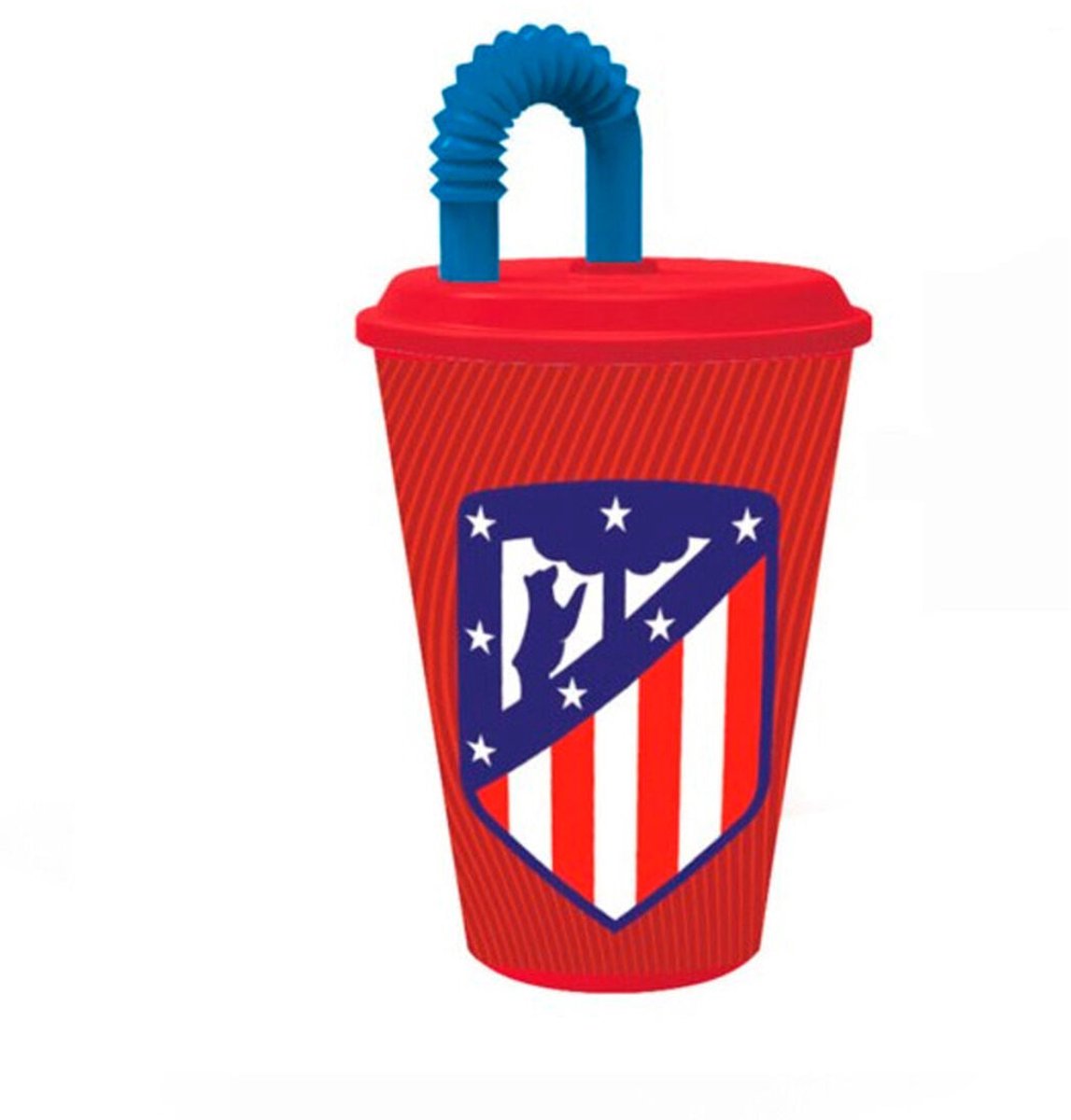 Glas met deksel Atlético Madrid Plastic