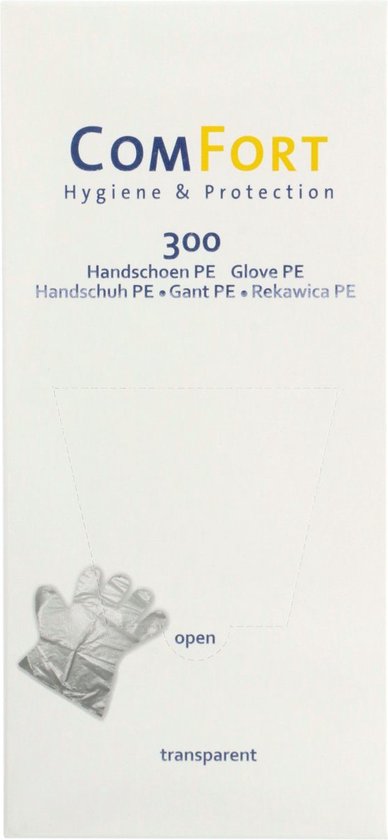 Transparante plastic wegwerphandschoenen - maat L - 300 stuks - Merkloos