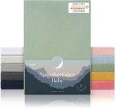 Laleni Drap- Hoeslaken Jersey Bébé /Enfant - Respirant Actif - Certifié Oeko-Tex - Lit Bébé, Berceau, Lit bébé 60 x 120 x 15 cm, Vert Été, Lot de 3