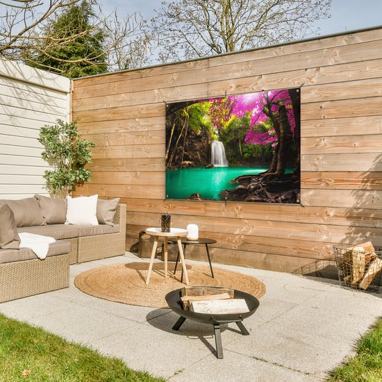 Affiche de jardin Cascade - Thaïlande - Tropical - 120x80 cm - Jardin