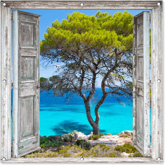 Tuinposter - Tuindoek - Tuinposters buiten - Alpen - Comomeer - Italië