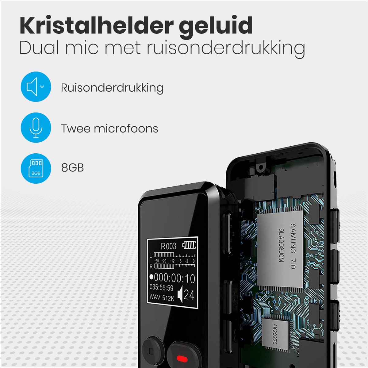 Dictafoon met opslagcapaciteit - Elektronica