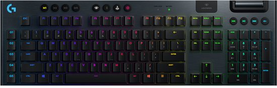 Logitech G915 Lightspeed - Draadloos Gaming Toetsenbord - GL Clicky - US Qwerty - Zwart